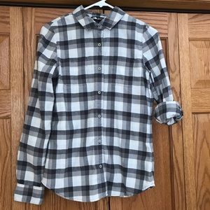North Face flannel button down shirt.